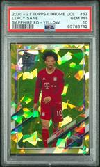 Leroy Sane [Yellow] Soccer Cards 2020 Topps Chrome UEFA Champions League Sapphire Prices