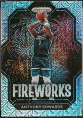 Anthony Edwards [Mojo] #14 Basketball Cards 2022 Panini Prizm Fireworks Prices