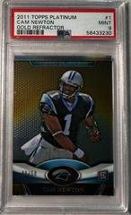 Cam Newton [Rookie Patch Autograph Gold Refractor] #1 Football Cards 2011 Topps Platinum Prices