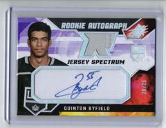 Quinton Byfield [Spectrum] Hockey Cards 2021 SPx Rookie Auto Jersey Prices