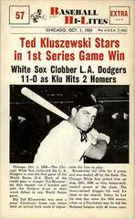 Ted Kluszewski #57 Baseball Cards 1960 NU Card Baseball Hi Lites Prices