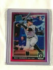 Clint Frazier [Red Thunder Purple] #33 Baseball Cards 2018 Panini Donruss Optic Prices