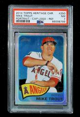 Mike Trout [Portrait Cap Logo Refractor] Baseball Cards 2014 Topps Heritage Chrome Prices