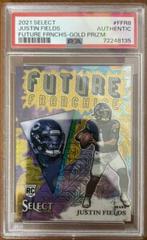 Justin Fields [Gold] Football Cards 2021 Panini Select Future Franchise Prices