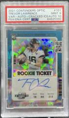 Trevor Lawrence [Autograph Variation Cracked Ice] Football Cards 2021 Panini Contenders Optic Prices