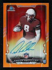 Ameer Abdullah [Orange] Football Cards 2015 Bowman Chrome Rookie Refractor Autographs Prices