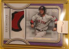 Dustin Pedroia [Purple] #DJR-DP Baseball Cards 2022 Topps Definitive Jumbo Relic Collection Prices