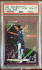Karl Anthony Towns Purple Laser #123 Basketball Cards 2019 Panini Donruss Prices