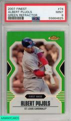 Albert Pujols [Green Refractor] #74 Baseball Cards 2007 Finest Prices