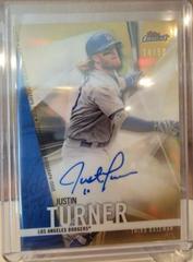 Justin Turner [Gold Refractor] #FA-JT Baseball Cards 2017 Topps Finest Autographs Prices