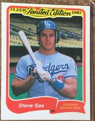 Steve Sax #32 Baseball Cards 1985 Fleer Limited Edition Prices