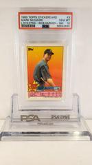Mark McGwire, L. Dykstra, B. Harvey Baseball Cards 1989 Topps Stickercard Prices