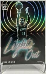 Trae Young [Holo] #8 Basketball Cards 2022 Panini Donruss Optic Lights Out Prices