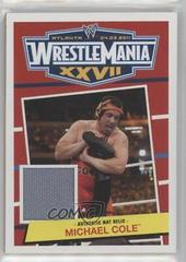 Michael Cole Wrestling Cards 2012 Topps Heritage WWE WrestleMania XXVII Mat Relics Prices