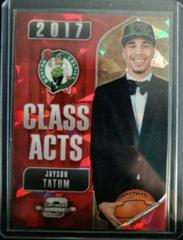 Jayson Tatum [Red Cracked Ice] #1 Basketball Cards 2018 Panini Contenders Optic Class Acts Prices