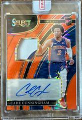 Cade Cunningham [Orange Pulsar] #RS-CCM Basketball Cards 2021 Panini Select Rookie Signatures Prices