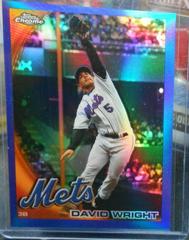 David Wright [Blue Refractor] #22 Baseball Cards 2010 Topps Chrome Prices