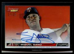 Miguel Sano [Orange Refractor] #MS Baseball Cards 2015 Bowman's Best of Autographs Prices