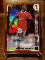 Kobbie Mainoo [Gold] #AC-KM Soccer Cards 2022 Topps Merlin Chrome UEFA Club Competitions Autographs Prices