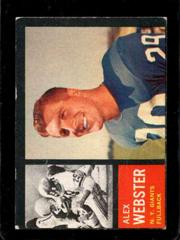 Alex Webster #105 Football Cards 1962 Topps Prices