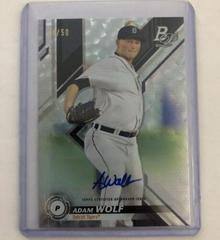 Adam Wolf [Autograph Ice] #TOP-51 Baseball Cards 2019 Bowman Platinum Top Prospects Prices
