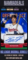 Bo Naylor [Blue] #OAA-BON Baseball Cards 2023 Topps Big League Opening Act Autographs Prices