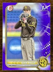 Adam Mazur [Purple] #BD-4 Baseball Cards 2022 Bowman Draft Prices