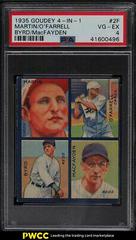 Byrd, MacFayden [Martin, O'Farrell] Baseball Cards 1935 Goudey 4 in 1 Prices