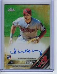 Brandon Drury [Gold Refractor] Baseball Cards 2016 Topps Chrome Rookie Autographs Prices