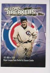 Hack Wilson Baseball Cards 2002 Topps Record Breakers Prices