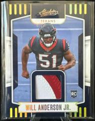 Will Anderson Jr. [Gold] #ARM-2 Football Cards 2023 Panini Absolute Rookie Materials Prices