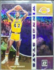 James Worthy [Purple] #15 Basketball Cards 2019 Panini Donruss Optic Winner Stays Prices