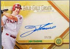Jim Thome [Orange] Baseball Cards 2022 Topps Tribute Solid Gold Greats Autographs Prices