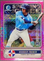 Wander Franco [Pink Refractor Mega Box Mojo] #STG-WF Baseball Cards 2020 Bowman Chrome Spanning the Globe Prices