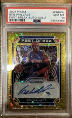 Ben Wallace [Gold] Basketball Cards 2021 Panini Prizm Fast Break Autographs Prices