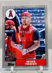 Mike Trout [Black] #87TBU-1 Baseball Cards 2022 Topps Update 1987 Prices
