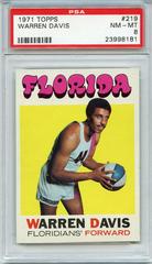 Warren Davis Basketball Cards 1971 Topps Prices