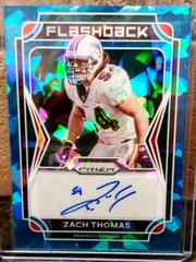 Zach Thomas [Blue Ice Prizm] #FA-ZT Football Cards 2021 Panini Prizm Flashback Autographs Prices