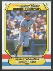 Rob Thompson Baseball Cards 1987 Fleer Award Winners Prices