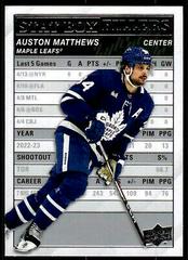 Auston Matthews Hockey Cards 2023 Upper Deck Stat Box Fillers Prices