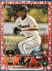 Eury Perez [Red] #H85 Baseball Cards 2023 Topps Holiday Prices