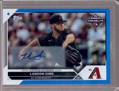 Landon Sims [Autograph Blue] #PD-100 Baseball Cards 2023 Topps Pro Debut Prices