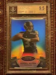 Russell Wilson [Blue Refractor] Football Cards 2012 Bowman Sterling Prices