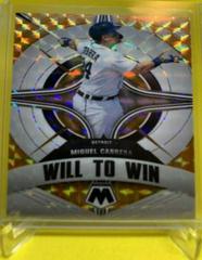 Miguel Cabrera [Orange Fluorescent] Baseball Cards 2022 Panini Mosaic Will to Win Prices