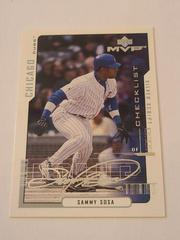 Sammy Sosa [Silver Script] #219 Baseball Cards 2000 Upper Deck MVP Prices