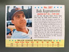 Bob Aspromonte [Hand Cut] #187 Baseball Cards 1963 Post Cereal Prices