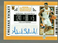 Admiral Schofield [Autograph] #82 Basketball Cards 2019 Panini Contenders Draft Picks Prices