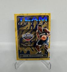 Zion Williamson [Gold] #21 Basketball Cards 2022 Panini Origins Team Prices