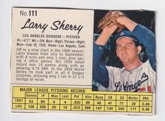 Larry Sherry [Hand Cut] Baseball Cards 1962 Jell O Prices