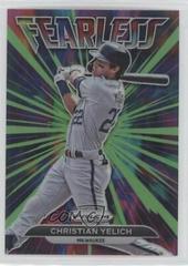 Christian Yelich [Lime Green Prizm] #FL-7 Baseball Cards 2022 Panini Prizm Fearless Prices